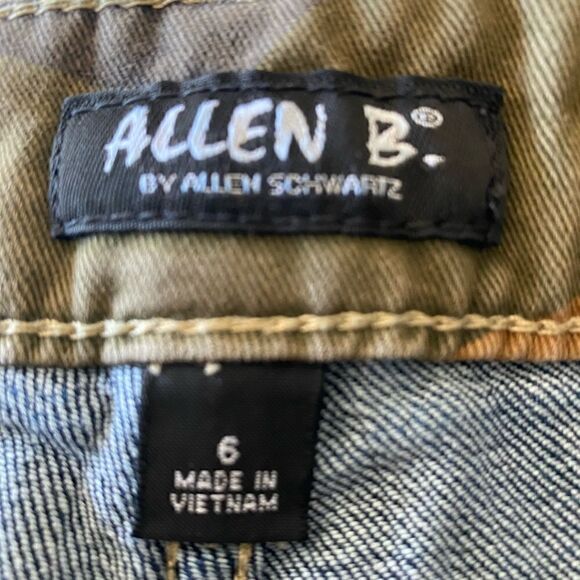 Allen B Camo Denim Cut off Shorts size 6 - Picture 6 of 9